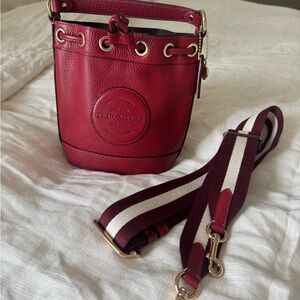 Coach Burgundy Leather Crossbody Bag